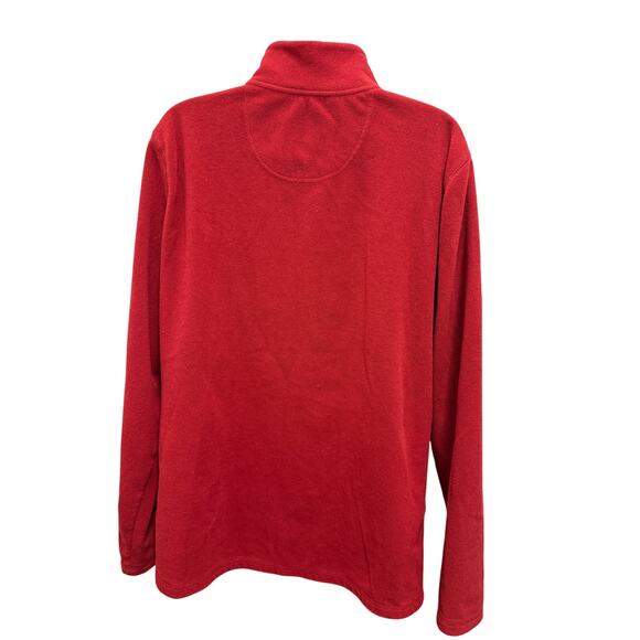 GAP Mens XXL Pullover Red 1/4 Zip Fleece Long Sleeve Jacket Sweater big warm - Picture 3 of 4